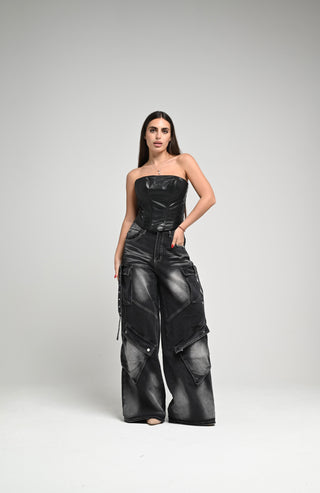 Bustier in pelle