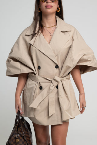 Trench a mantella Beige